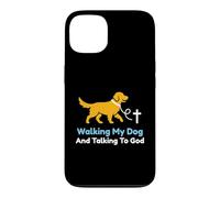 Promener Mon Chien et Parler à Dieu, propriétaire d'un Animal chrétien Coque pour iPhone 13