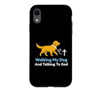 Promener Mon Chien et Parler à Dieu, propriétaire d'un Animal chrétien Coque pour iPhone XR