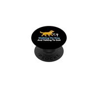 Promener Mon Chien et Parler à Dieu, propriétaire d'un Animal chrétien PopSockets PopGrip Adhésif