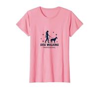Promeneur de Chien Professionnel : Logo du Service de Soins pour Animaux T-Shirt, Femme, Rose, 3XL