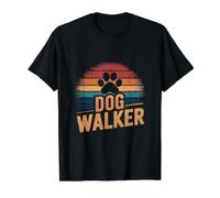 Promeneur de Chien rétro T-Shirt Graphique avec Valeur