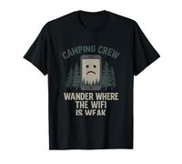 Promenez-Vous là où Le WiFi est Faible équipage de Camping Rustique T-Shirt