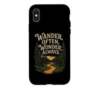 Promenez-Vous Souvent, émerveillez-Vous Toujours, randonnée, Aventure, Sentier forestier Coque pour iPhone X/XS