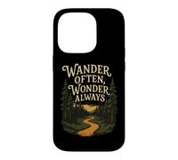 Promenez-Vous Souvent, émerveillez-Vous Toujours, randonnée, Aventure, Sentier forestier Coque pour iPhone 14 Pro
