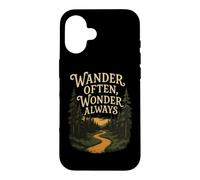 Promenez-Vous Souvent, émerveillez-Vous Toujours, randonnée, Aventure, Sentier forestier Coque pour iPhone 16