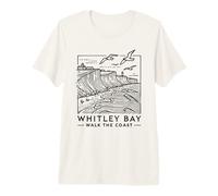 Promenez-Vous sur la côte à Whitley Bay T-Shirt Haut de Gamme