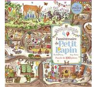 Promenons-nous dans les bois - L'anniversaire de Petit Lapin - Puzzle de 100 pièces - Rachel Piercey - Gallimard jeunesse - Jeux livres objets