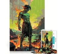 Prométhée︰ Gardien de la Flamme Primordiale Puzzle 1000 Pièces pour Adolescents Jeu de Logique Stimulant Détente et Création Cadeau d'anniversaire Surprise 38x52cm