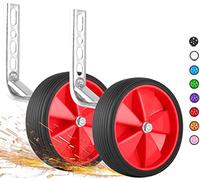 PROMETHEUS BICYCLES Petite roue velo enfant universel | 12 14 16 18 pouces Roulette velo enfant | Stabilisateurs vélos - construction robuste en acier avec pneus en caoutchouc (rouge)