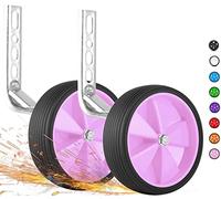 PROMETHEUS BICYCLES Petite roue velo enfant universel | 12 14 16 18 pouces Roulette velo enfant | Stabilisateurs vélos - construction robuste en acier avec pneus en caoutchouc (rose)