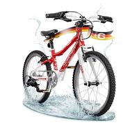 PROMETHEUS BICYCLES Pro Velo 20 Pouces Garcon | Vélo 20 Pouces garçon Fille | Vélo Enfant de 6 Ans | Premium | Super léger | 7 Vitesses Microshift | Rouge Noir
