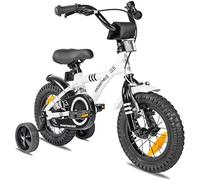 PROMETHEUS BICYCLES Velo Enfant 3 Ans Garcon vélo Fille 12 Pouces a Roulette pour 3 a 5 Ans - BMX en Blanc