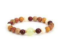 Prometis Bracelet tendance - Perles de pierres précieuses noctilucentes et perles en palissandre - Améliorez votre chance et votre Feng Shui - Bracelet d'énergie et de guérison pour la protection, la