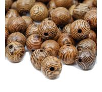 Prometis Lot de 200 perles rondes en bois de santal naturel de 6 mm, magnifiques perles artisanales polies faites la main, pour pri res, mala,