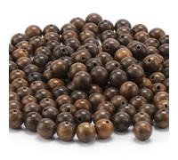 Prometis Lot de 200 perles rondes en bois de santal naturel de 6 mm, magnifiques perles artisanales polies faites la main, pour pri res, mala,
