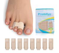 Promifun Attelle de correction pour redresseur d'orteils en marteau, 8 bandages pour orteils cassés,redresseur d'orteils enveloppant de guérison pour orteils tordus, aligner l'hallux valgus (marron)