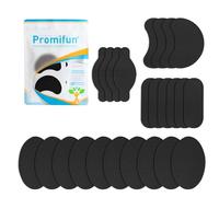 Promifun Moleskin Strips with Adhesive Blister Prevention Pads Mole Skin Tape Stickers for Feet Heel Shoes Padding,24 Sheets of 4 Shapes (48 Pieces Total)