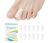 Promifun Protection Orteil Silicone - 12 Pièces Protege Orteil en Gel Souple, Séparateurs d'Orteils pour Confort et Protection Contre les Frottements(Clear)