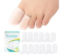 Promifun protection orteil silicone - 12pcs Protege orteil silicone, capuchon orteil, idéal pour les ongles manquants ou incarnés, les cors, les ampoules, les orteils en marteau(4L+8M)