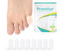 Promifun protection orteil silicone - 8pcs Protege orteil silicone, capuchon orteil, idéal pour les ongles manquants ou incarnés, les cors, les ampoules, les orteils en marteau(8S)