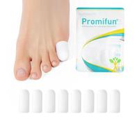 Promifun protection orteil silicone - 8pcs Protege orteil silicone, capuchon orteil, idéal pour les ongles manquants ou incarnés, les cors, les ampoules, les orteils en marteau(8S)