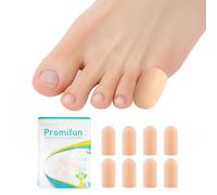 Promifun protection orteil silicone - 8pcs Protege orteil silicone, capuchon orteil, idéal pour les ongles manquants ou incarnés, les cors, les ampoules, les orteils en marteau(8S)