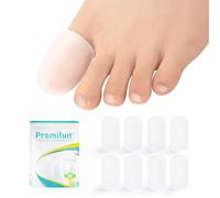 Promifun Silicone Toe Cap Toe Protector - Lot de 4 paires de protection orteil silicone, idéal pour les ongles manquants ou incarnés, les cors, les ampoules, les orteils en marteau (8L)