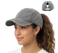 ProMindFun Casquette de Baseball réglable pour Femme et Fille, Compatible avec Queue de Cheval et Chignon - Motif Camouflage, 56 EU