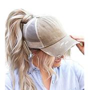 ProMindFun Casquette de Baseball réglable pour Femme et Fille, Compatible avec Queue de Cheval et Chignon - Motif Camouflage, 56 EU