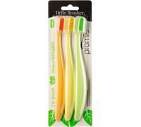 Promis Brush Brosse ¿¿ Dents Durable Fabriqu¿¿E ¿¿ Partir De Mati¿¿Res Premi¿¿Res Renouvelables Bioplastique Poils Souples 6750 Fabriqu¿¿ En Allemagne Design Italien (Triopack, Color)