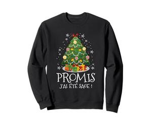 Promis j'ai été sage ! blague citation humour de noël sapin Sweatshirt