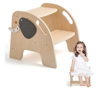 Promise Babe Enfants Bois Tour d'apprentissage Montessori pour Baby Eléphant Design Bébé Petite Chambre Tabouret Bain Tabouret 2 marches