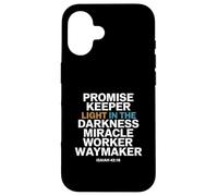 Promise Keeper Light in The Darkness Miracle Worker Waymaker Coque pour iPhone 16