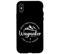 Promise Keeper Miracle Worker Waymaker Christian Mom Dad Coque pour iPhone X/XS