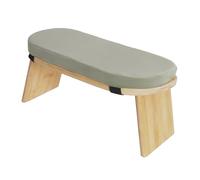 PromiseFly Banc de méditation pliable multifonction en bambou avec rembourrage antidérapant - Portable - Charge maximale : 180 kg - Pour la méditation et les exercices de yoga (couleur verte)