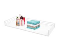 PromiseFly Plan de travail pour machine à laver et sèche-linge - 145 x 70 x 12,7 cm - Étagère en fer pour salle de bain, cuisine ou buanderie (blanc)