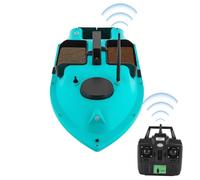 PromiseFly RC Bateau d'alimentation 500 m avec GPS et veilleuses 5200 mAh Portable Appât de pêche pour rivières, lacs et mers (bleu)