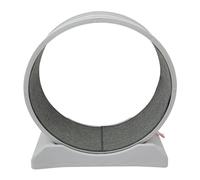 PromiseFly Roue d'exercice pour chat de 80 cm de diamètre avec tapis amovible - Faible bruit - Pour perdre du poids et favoriser la santé chez les chats - Gris