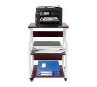 PromiseFly Support d'imprimante à 3 niveaux - Table d'imprimante mobile en bois massif - Chariot d'impression - Charge maximale : 80 kg - Pour la maison, les bureaux d'entreprise, les salles d'étude