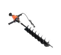 PromiseFly Tarière électrique 1900 W 220 V 1000 tr/min Trous de perçage ∅120 mm Profondeur de perçage 80 cm avec 2 poignées et 1 embout de perçage