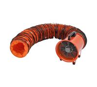 PromiseFly Ventilateur axial 360 W 3300 tr/min Débit d'air 43 m³/min Ventilateur industriel avec tuyau de canal de 10 m Ventilateur de chantier Ventilateur de chantier Ventilateur pour usines, caves