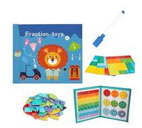 Promisety Magnetic Fraction Demonstration Book, Magnetic Math Master Set - 102 Pcs, Magnetic Fraction Tiles and Fraction Circles, Magnetic Score Disk Demonstrator (B)