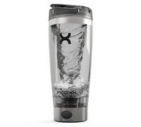 Promixx PRO bouteille shaker - Rechargeable, puissante pour des shakes protéinés onctueux - espace de stockage pour suppléments, Sans BPA, 600ml, Argenté/Gris
