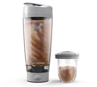 Promixx Pro Shaker Bottle - Rechargeable, Puissant pour des shakes Protéinés Lisses - Comprend un Stockage Supplémentaire - sans BPA, Gobelet 600ml (Gris Cool)
