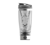 Promixx Pro Shaker Électrique - 600ml - Acier Inoxydable Mélangeur Vortex Rechargeable USB-C avec X-Blade et Stockage Suppléments - Shaker Sans BPA Facile à Laver pour Fitness & Voyage - Argent/Gris