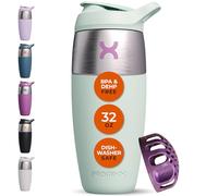 Promixx PURSUIT Bouteille Shaker Premium - Bouteille shaker de protéines à paroi unique en acier inoxydable - Durable, Couvercle Etanche, Sans Odeur