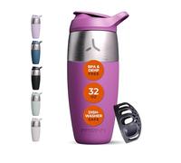 Promixx PURSUIT Bouteille Shaker Premium - Bouteille shaker de protéines à paroi unique en acier inoxydable - Durable, Couvercle Etanche, Sans Odeur, Coloris Mûre