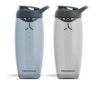 Promixx PURSUIT Lot de 2 bouteilles shaker protéinées de sport pour mélanges protéinés et suppléments de milkshakes - Bleu Nuit, Gris Graphite, 950ml