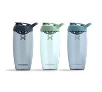Promixx PURSUIT Lot de 3 bouteilles shaker protéinées - pour mélanges protéinés et milkshakes de supplément - Bleu Nuit, Vert Jonc de Mer, Bleu Océan Calme, 700ml