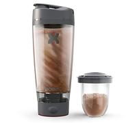Promixx Shaker Électrique pour Protéines, Mixeur Vortex avec Technologie X-Blade, Gourde Mixeur de 600ml Sans BPA, Shaker Sport Durable et Facile à Nettoyer, Graphite/Orange